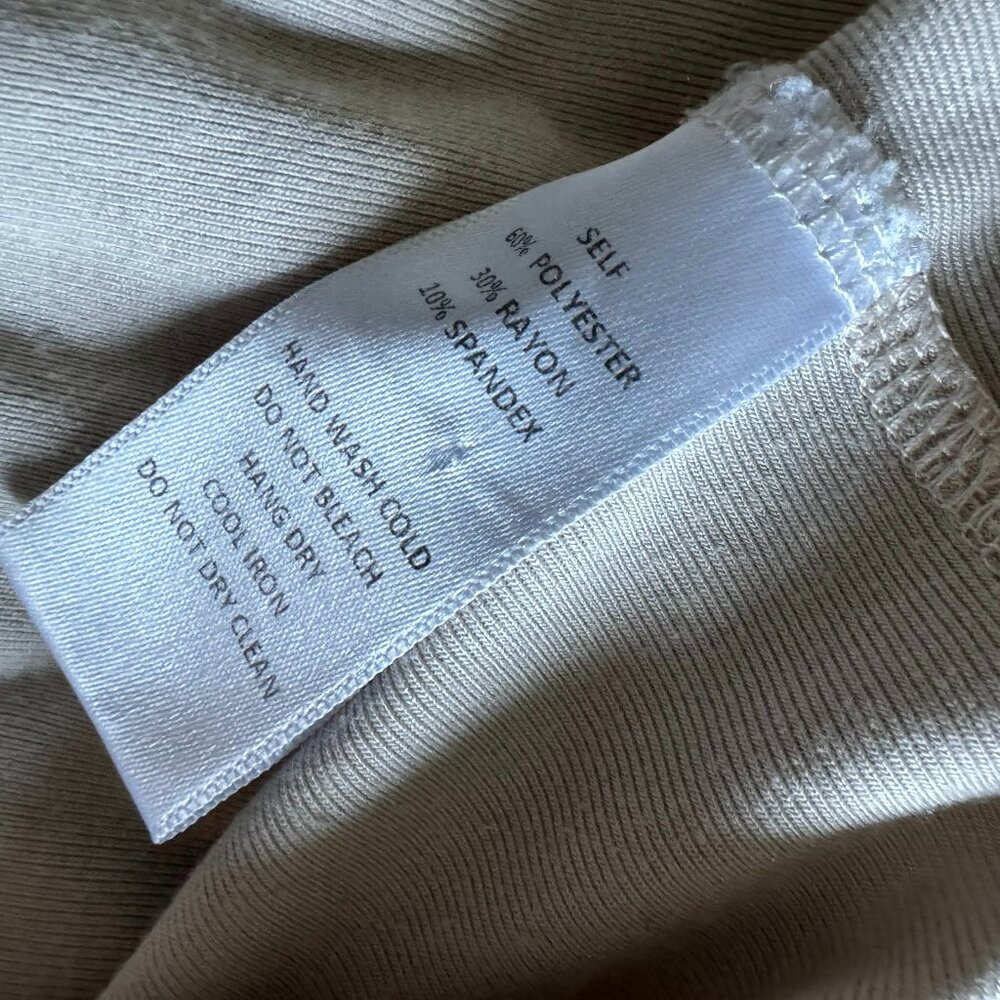 Mod Ref Womans Cream Button Collared Pullover Lon… - image 3